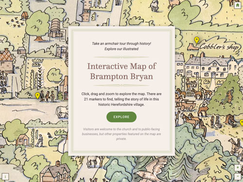 Brampton Bryan village interactive map